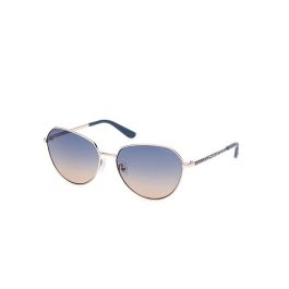 Guess Gafas GU00148 Lunettes de Soleil Femme Monture Métal Rond Diamètre Verre 60mm Branches 135mm