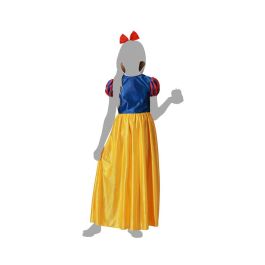 Déguisement Princesse de Conte Enfant Fille Jaune 10-12 Ans, Costume de Fête 3 Pièces (Diadème, Chemisier, Jupe) pour Carnaval
