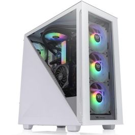 Thermaltake Divider 300 TG Snow ARGB - Boîtier PC Midi-Tower Blanc avec Vitre Trempée, Éclairage ARGB, Compatible ATX