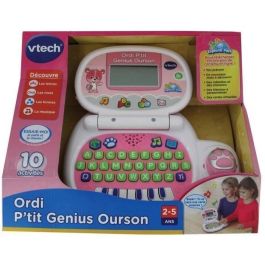 Vtech Ordi P'tit Genius Ourson Rose, ordinateur éducatif pour enfants, 2-5 ans
