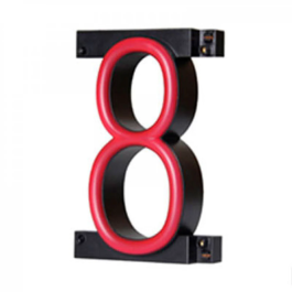 Numéro LED Néon L (90mm) H (161mm) P (38mm) Personnalisable pour enseignes