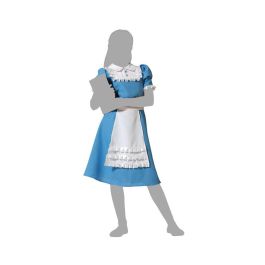 Déguisement Princesse Bleue pour Fille, Robe avec Tablier - Taille 5-6 Ans - Polyester - Thème Personnage de Conte