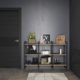 Emuca Jeu de Lader Cadre d'étagère, hauteur 830mm, Acier, Peint en noir