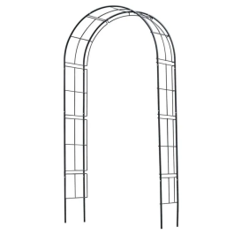 Nature Pergola Arco Acero Galvanizado Negro 113x38xH229cm