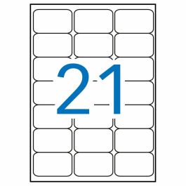 Étiquettes adhésives Apli 100 Volets 63,5 x 38,1 mm Blanc