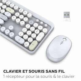 clavier et souris Mobility Lab Modelo ergonómico Gris AZERTY