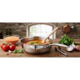 Arthur Martin Sauteuse Grand Chef AM4490 - Inox 18/10 - Diamètre 20 cm - Compatible Tous Feux dont Induction - Idéale pour Saisir et Mijoter