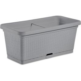 STEFANPLAST Bac a fleur NATURAL - 66 L -  80x40x34h cm -  Gris pierre