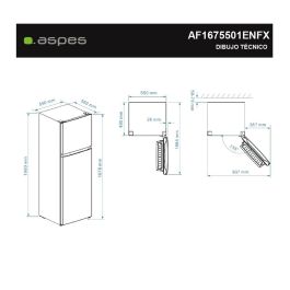 Réfrigérateur Combiné Aspes AF1675501ENFX