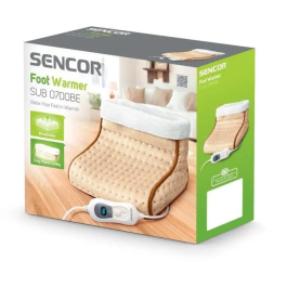 Sencor SUB 0700BE Chauffe-pieds Électrique avec 3 Réglages de Température, Arrêt Automatique et Housse Amovible Lavable - 30 * 30 * 24 cm, 100 W