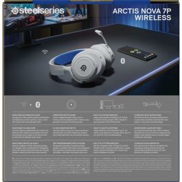 Casques avec Microphone SteelSeries Arctis Nova 7P Blanc
