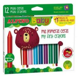 Crayons gras de couleur Alpino Baby Multicouleur 12 Pièces (6 Unités)