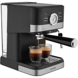 SENCOR Machine à Expresso SES 1721BK - 20 Bars, 1050 W, Réservoir 1,5 L Amovible, Buse Vapeur Pivotante, Commande Numérique, Noir