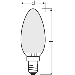 Ledvance/Osram Ampoule LED Classic E14 2,5W 250Lm 2700K 300° IP20 LVE-4099854069437