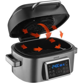 Sencor SBG 8900SS Friteuse sans huile Airfryer et Grill 6L 1660W 7 programmes Température 40-265°C