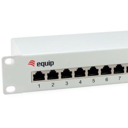 Equip Patchpanel 12x RJ45 Cat6 10" FTP 1HE ISO/IEC hellgrau