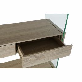 Étagère DKD Home Decor 90 x 35 x 180 cm Verre Naturel Bois Transparent Bois MDF