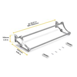 Emuca Range-chaussures Self pour intérieur d'armoire, Peint en aluminium, Acier et Plastique.