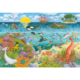 Ravensburger 05676 - Lot de 2 Puzzles 24 Pièces pour Enfants dès 4 ans - Thèmes Pirates et Sirènes avec 2 Posters Taille Réelle