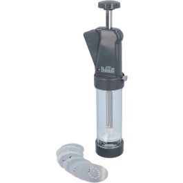 Presse a biscuits - BIRKMANN - EASY BAKING - Plastique - Inclus 10 disques a motif - 8 x 28 x 6 cm