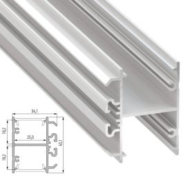 Profilé Aluminium Type DOPIO 2,02m - Lacqué Blanc Precio: 51.9960168. SKU: B18ZQFE2JE