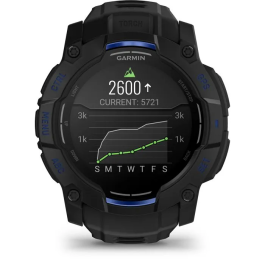 Garmin Instinct 3 Montre GPS Connectée, Écran AMOLED 1.3", 50 mm, Boîtier Noir et Bracelet Bleu, Série Tropical Pulse