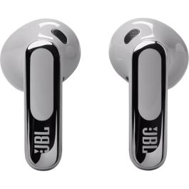 JBL Live Flex 3 - Casque sans fil intra-auriculaire Bluetooth 5.2 avec réduction de bruit, IP54, autonomie 7h (24h avec étui), argent
