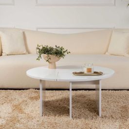 Table Basse Blanc 90 x 41 x 90 cm