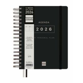 Agenda Finocam Noir quarto 15,5 x 21,7 cm