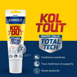 Cyanolit Col de montage et joint Total Tech Crystal 125 ml Transparent - Polyvalent et flexible