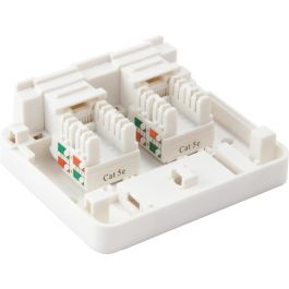 Equip Aufputzdose 2x Keystone Jack mit Abdeckung weiß