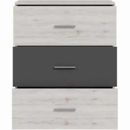 Commode ADRIA 3 tiroirs Roble fresno / Gris liso 75,2 x 41,3 x 89,7 cm ADRIAIRDK211J51
