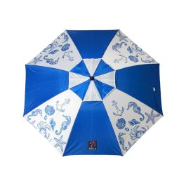 Parasol de plage Bleu Ø 180 cm SPF50+ Marin