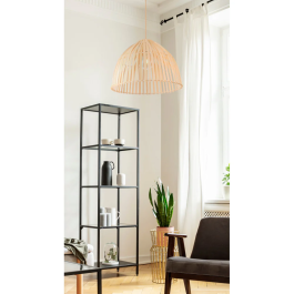 Lampe Suspendue Jacarei Rotin Naturel Douceur Boho-Chic E27 SKD-P80051