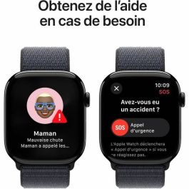 Apple Watch Series 10 GPS 46mm Noir Saphir Aluminium Boîtier avec Noir Sport Loop