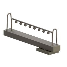 HERRAJES ALK Perchero Frontal Extraíble Série Óptima 9 Perchas Finition Mocca