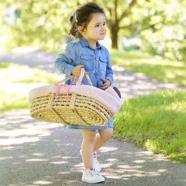 Accessoires poupons - COROLLE - Ensemble Couffin Peluche Rose - pour poupons 36 et 42 cm - des 3 ans