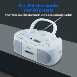 Medion Radio CD K7 FM 2x3W RMS Azul AAAPE16805