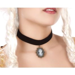 Gargantilla de cuello negro con medallón central estilo camafeo vintage - Collier adulte pour femme pour théâtre, cosplay et événements rétro Precio: 10.5. SKU: B14CSH659Z