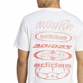 T-shirt à manches courtes homme Adidas House Of Tiro Summer Graphic Blanc