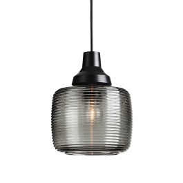 Lampe Suspendue New Wave Stripe Smoke E27 Sans Ampoule