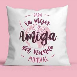 Coussin Roymart PARA LA MEJOR AMIGA DEL MUNDO Blanc Rose 40 x 40 cm