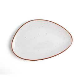 Plato Triangular Porcelana Terra Ariane 21 cm