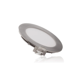 Plaque LED 9W 900Lm Nickel Satiné 230V AC [HO-PLCIR9WHPNS-9W-CW]