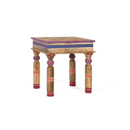 GINER Y COLOMER Table de Salon en Bois de Mango avec Détails Peints à la Main - Pinta2 - Multicolore
