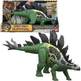 Jurassic World - Mega Action Stegosaurus - Figurine Dinosaure avec Attaque et Évolution - JKL85