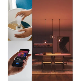 Philips Hue Ampoule LED Connectée A60 E27 8 W, Lumiere Blanche Réglable et Colorée (2200-6500K, 806 lm), Compatible Systeme Hue