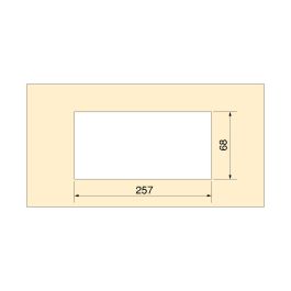 Passe-câbles de table Emuca Quadrum, rectangulaire, 269x80mm, à encastrer, Aluminium, Peint en noir