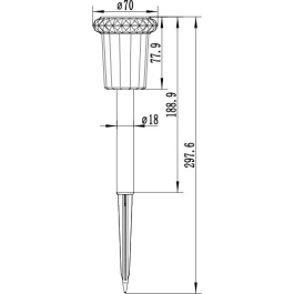 Galix G2624 Balise Solaire Éclairage Extérieur avec Effet Étoile, 3 LED SMD Blanc Chaud 2700K-3000K, 5 Lumens, Autonomie 8h, Hauteur 30 cm, Blanc