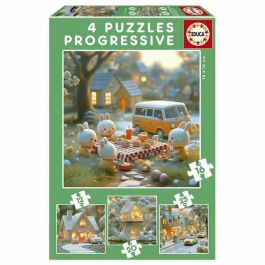 Puzzle Educa Lapin 12 Pièces 16 Pièces 20 Pièces 25 Pièces (4 Unités)
